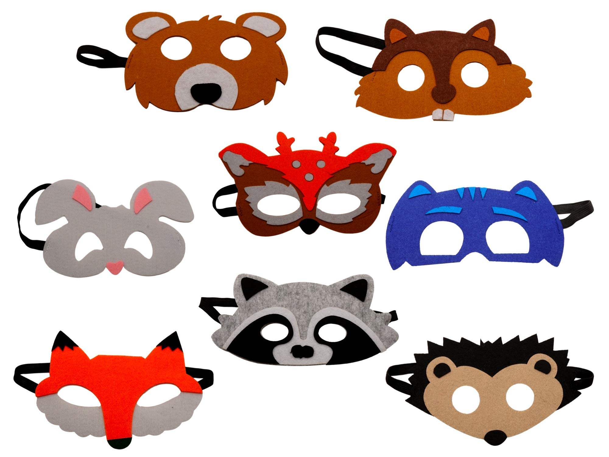Novelty Dress-up and Halloween Great for Christmas Themed Birthday Parties Christmas Masks for Kids Party 8 Felt Masks Novelty Dress-up and Halloween Great for Christmas Themed Birthday Parties Christmas Masks for Kids Party 8 Felt Masks